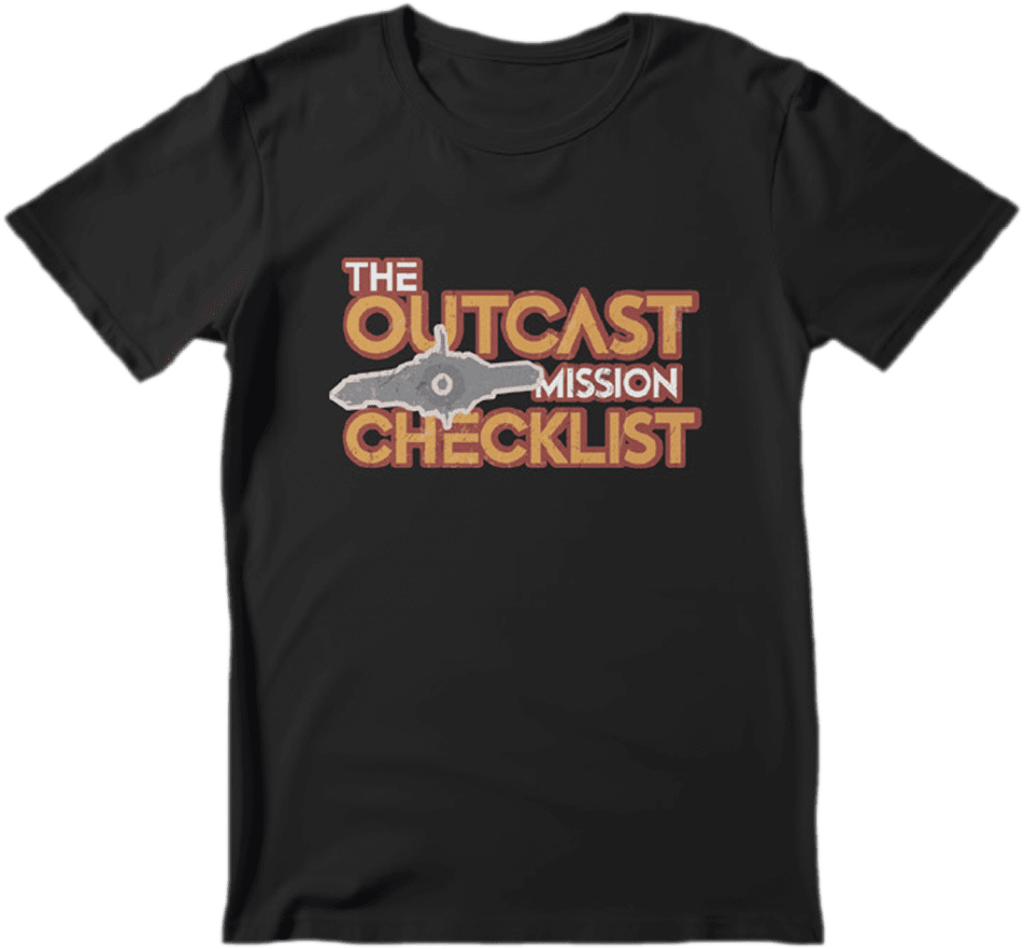 The Outcast Mission Checklist Tshirt